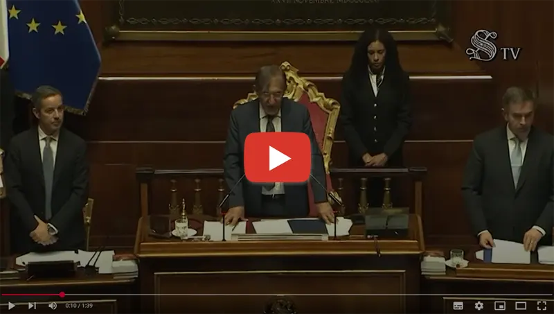 Omaggio del Presidente del Senato